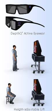 DepthQ&reg Mobile(TM) adjusts to your viewing height
