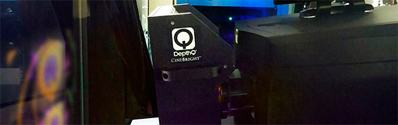 DepthQ® CineBright 3D installed with 6KW projector in Belgium.